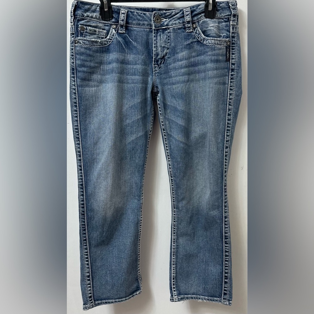 Silver Jeans Women's Light Blue Cropped Denim